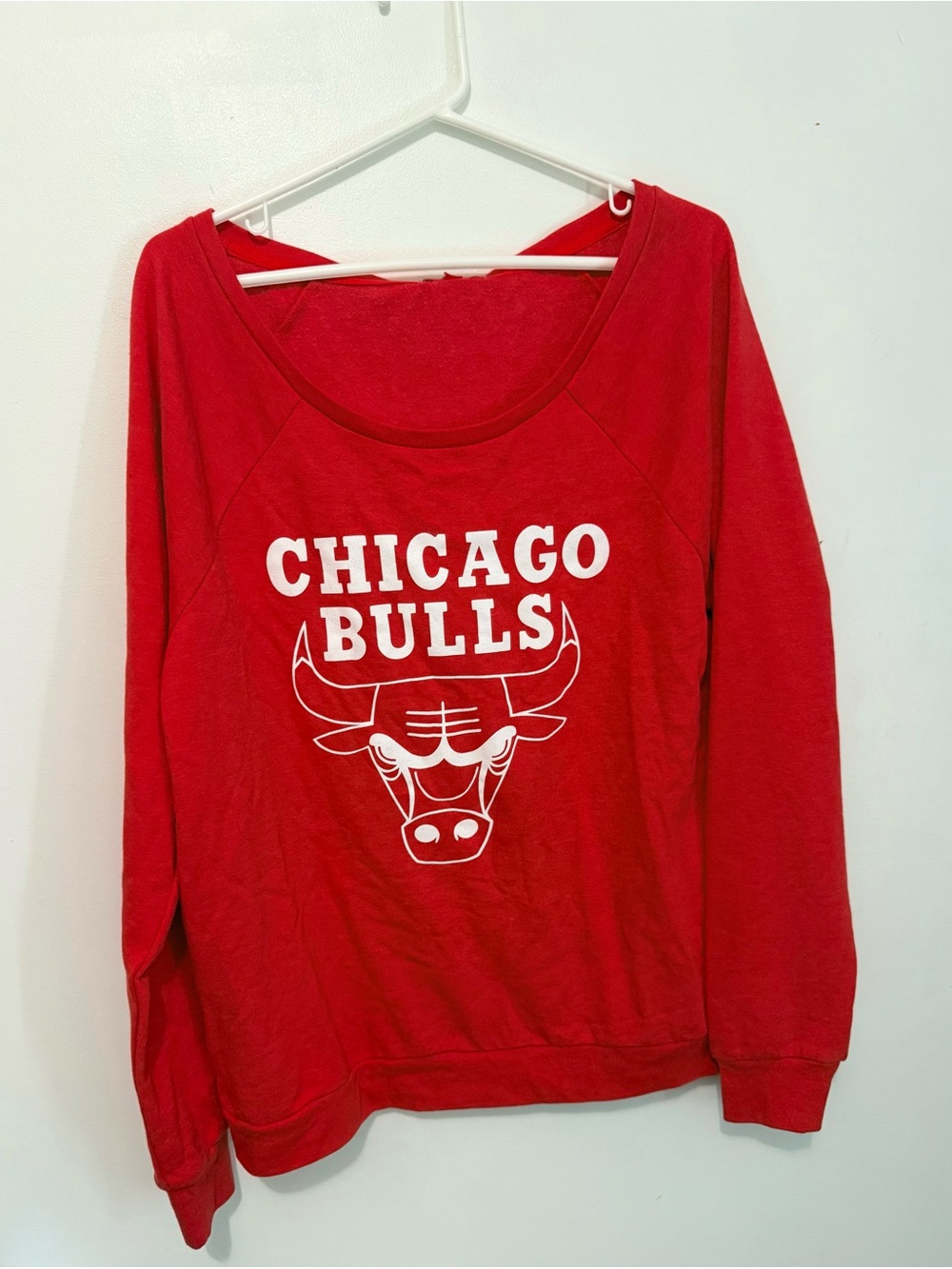 Mitchell & Ness Red Chicago Bulls Crewneck Sweatshirt